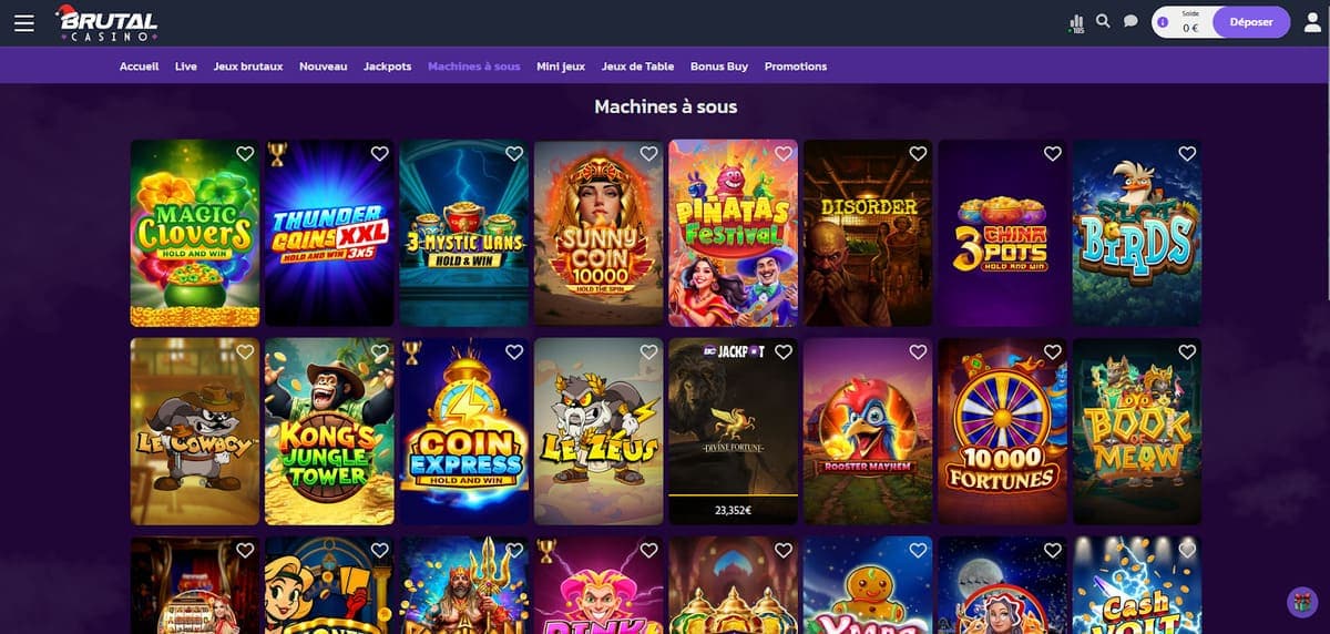 Machines à sous Brutal Casino