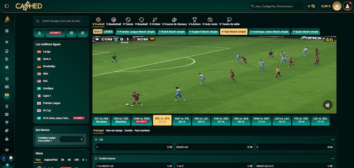 Sports virtuels Cashed Casino