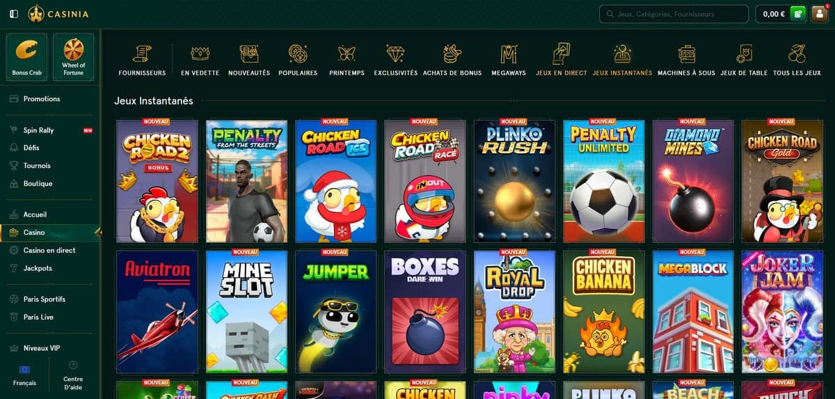 Instantanés Casinia Casino