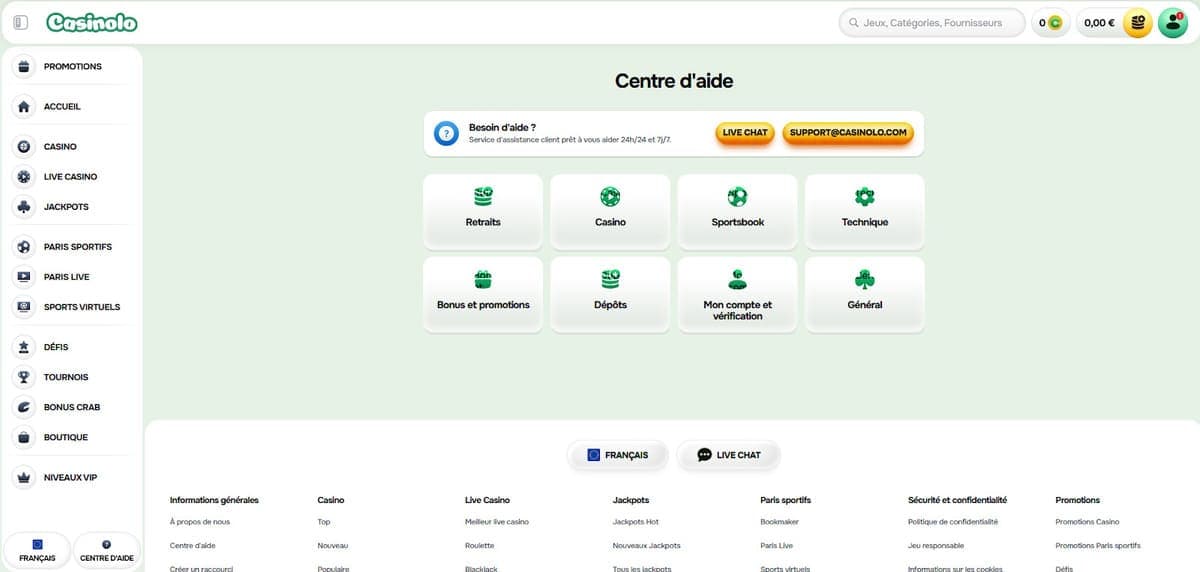 Centre d'aide Casinolo