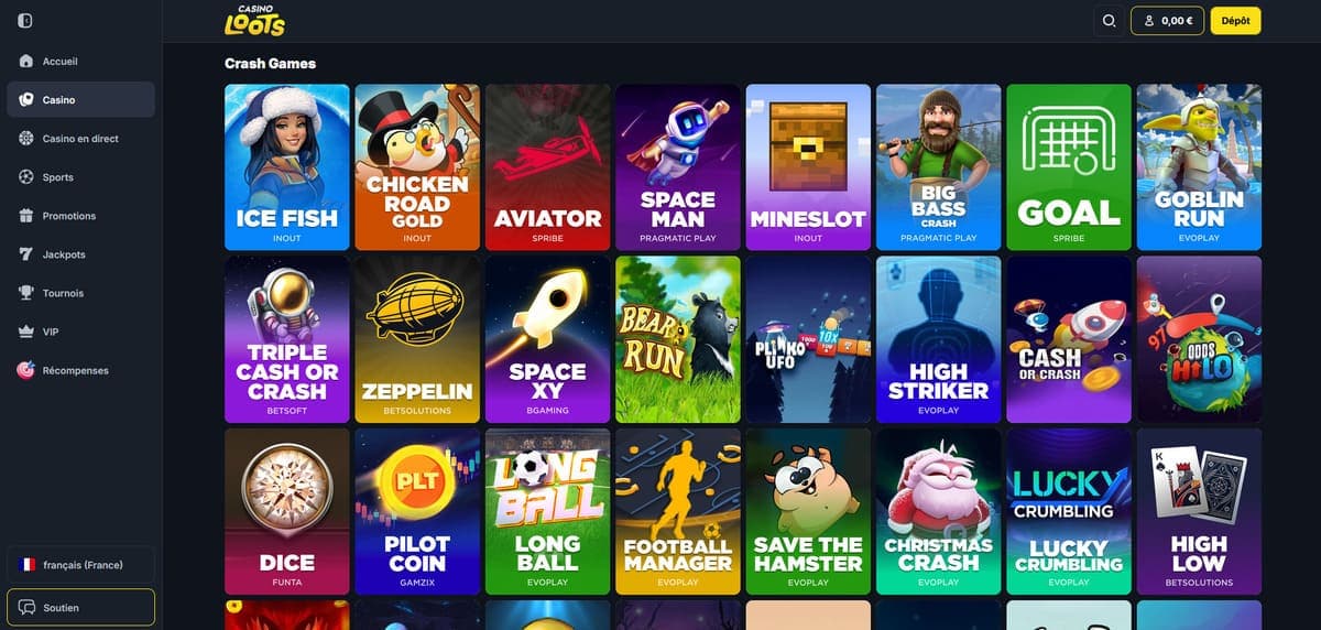 Crash Games CasinoLoots Casino