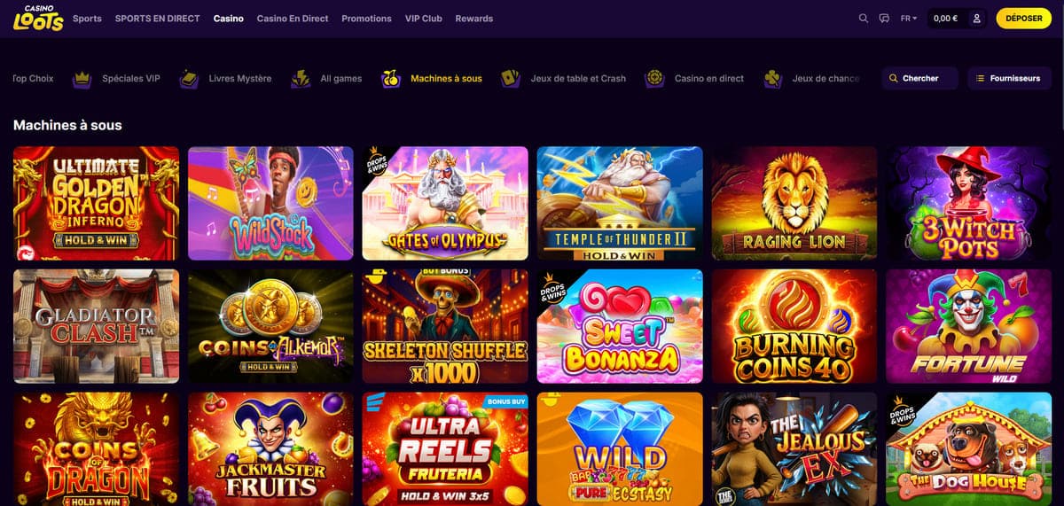 Machines à sous CasinoLoots Casino