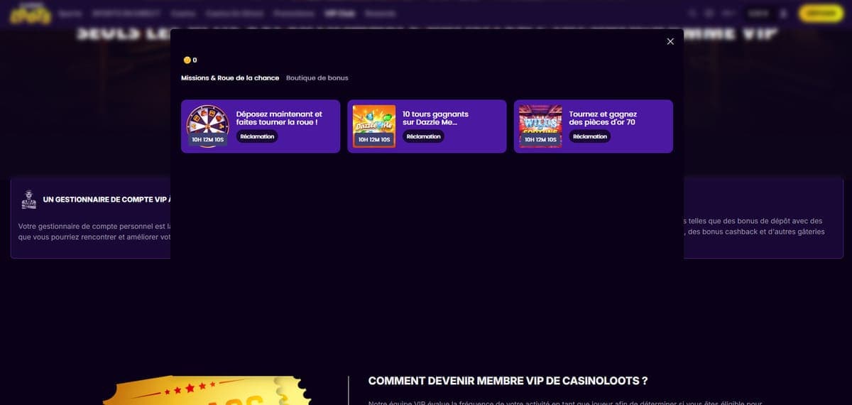 Missions CasinoLoots Casino