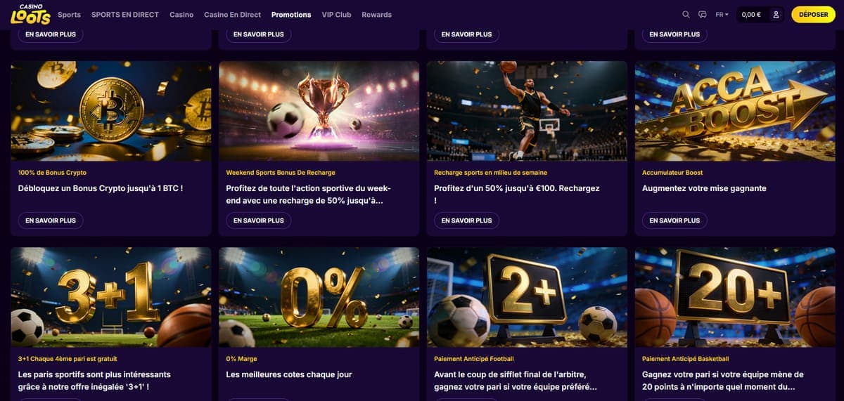 Promos sport CasinoLoots Casino