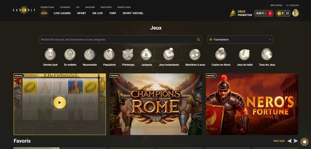 Jeux casino casinoly