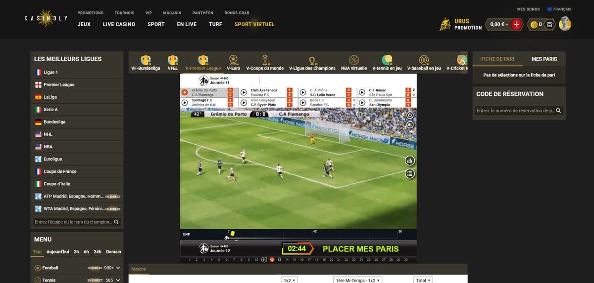 Sport virtuel Casinoly Casino