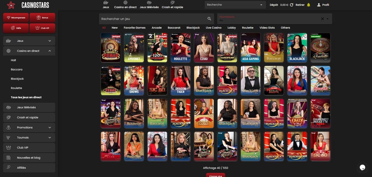 Live Casinostars Casino