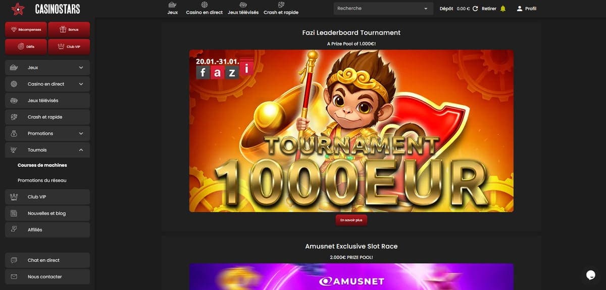 Tournois Casinostars Casino