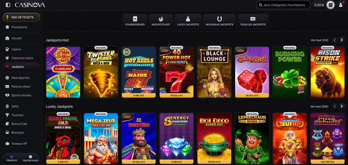 Jackpot Casinova Casino
