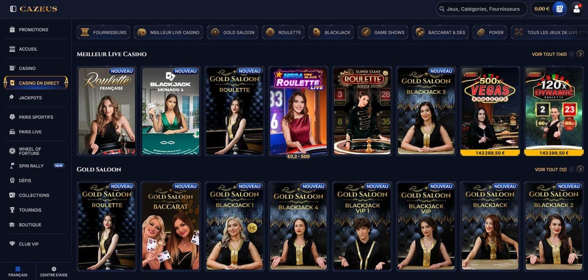 Live Cazeus Casino