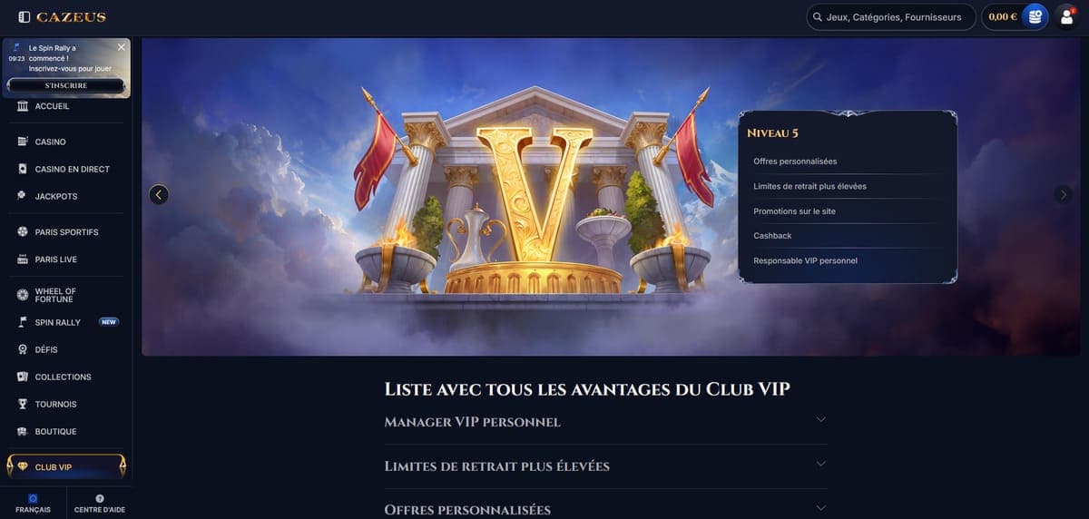 VIP Cazeus Casino