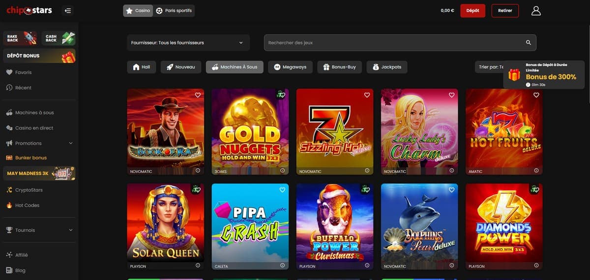Machines à sous ChipStars Casino