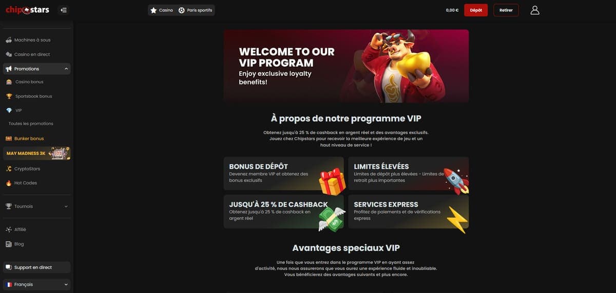 VIP ChipStars Casino