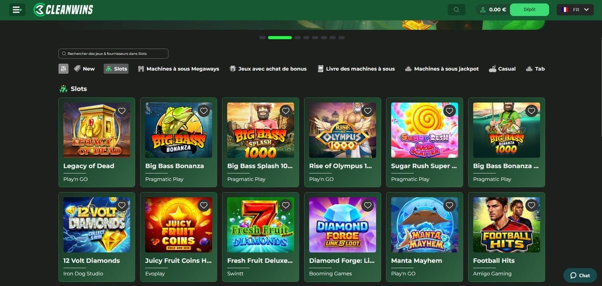 Machines à sous CleanWins Casino
