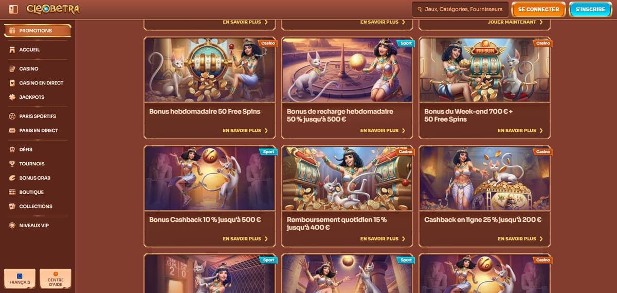 Promos Cleobetra Casino