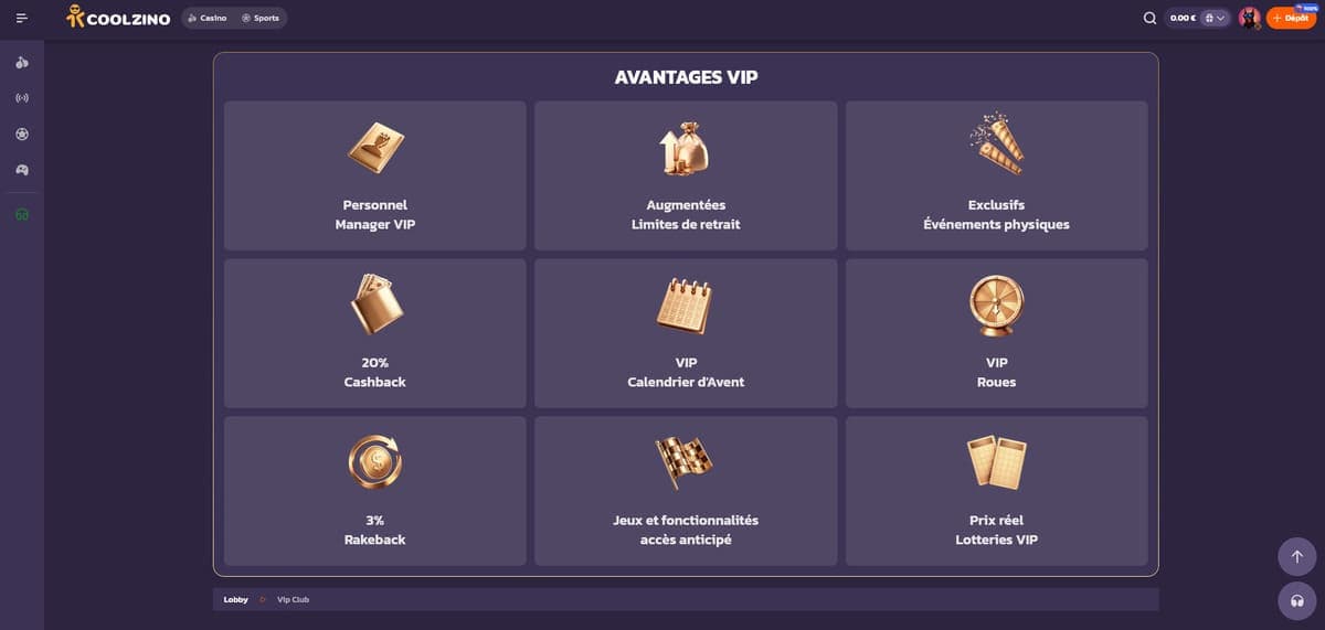 VIP Coolzino Casino