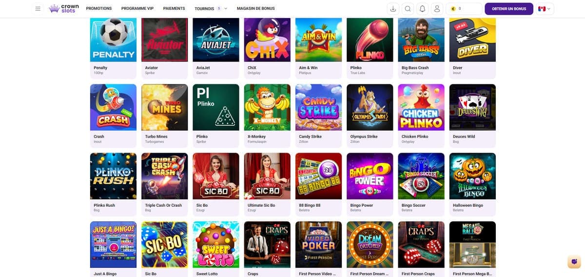 Crash CrownSlots Casino