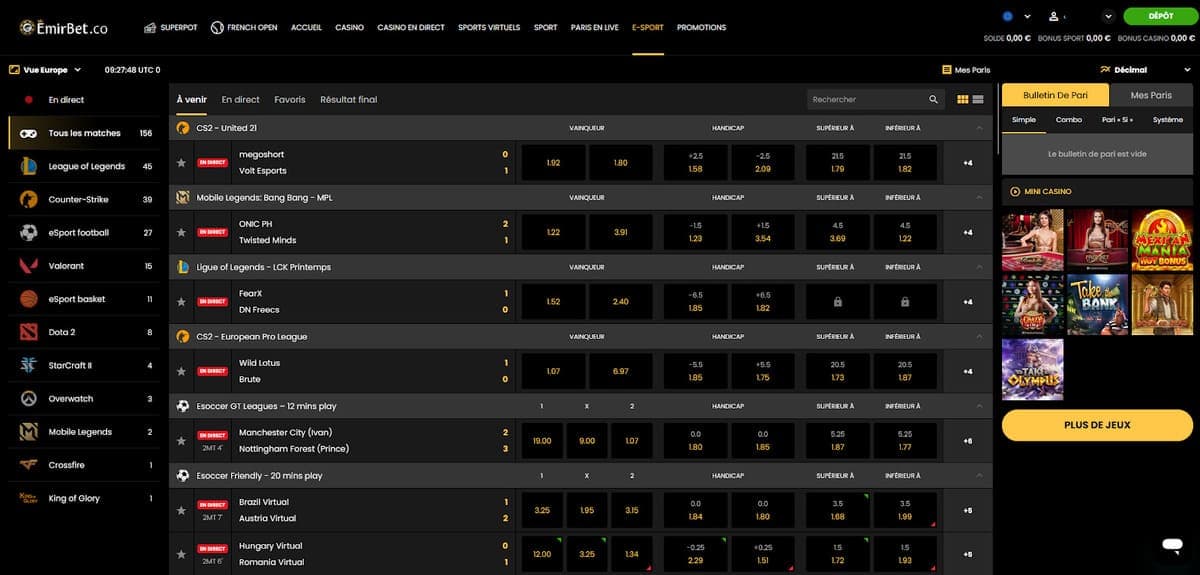 Esport Emirbet Casino