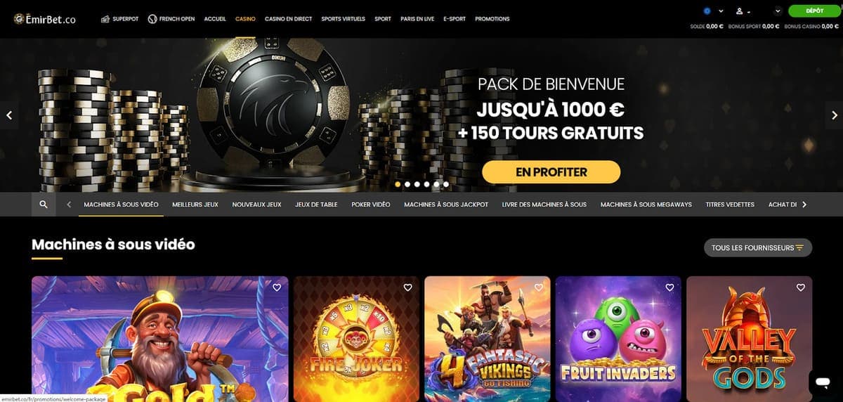 Machines à sous Emirbet Casino