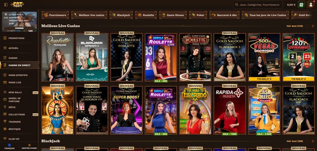 Live FatPirate Casino