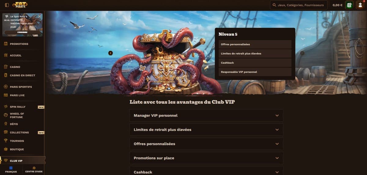 VIP FatPirate Casino