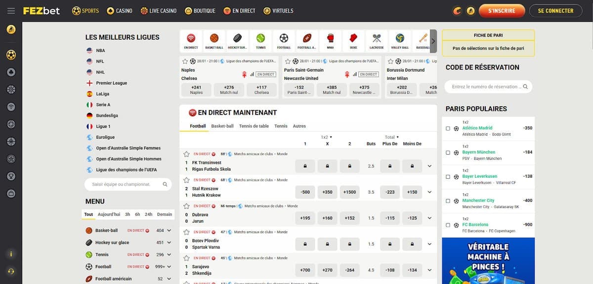 Paris sportifs Fezbet Casino