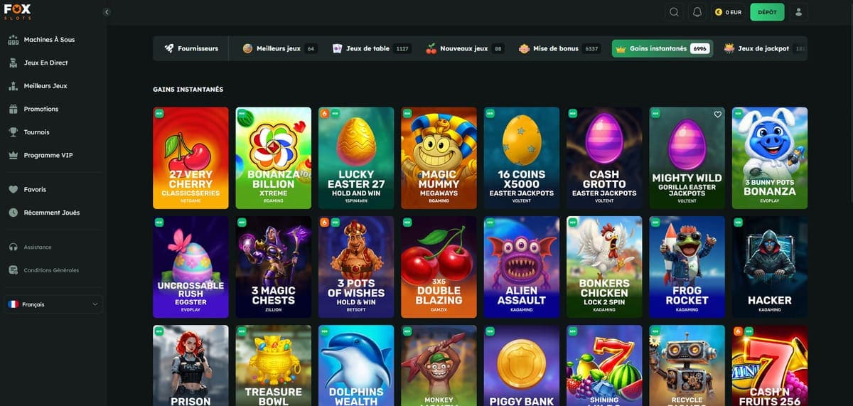 JInstantanés FoxSlots Casino