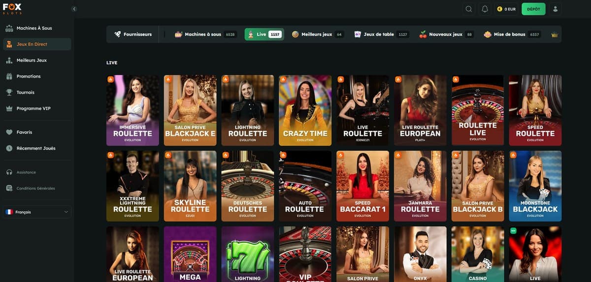 Live FoxSlots Casino