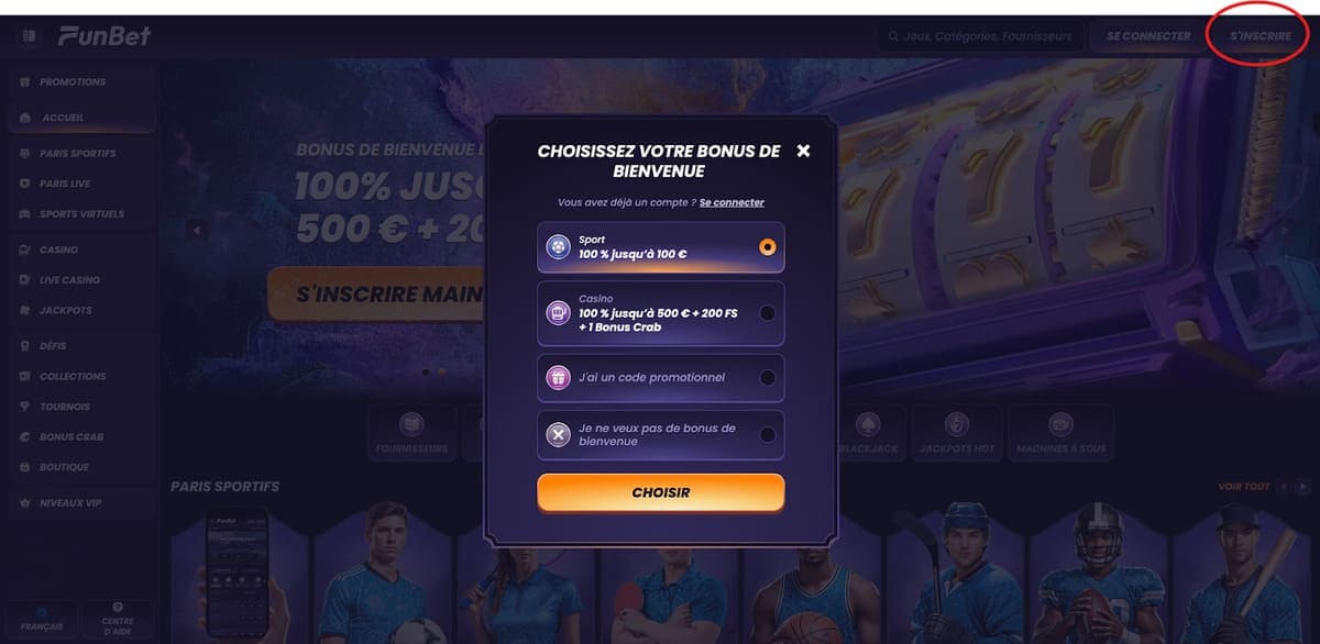Inscription Funbet Casino