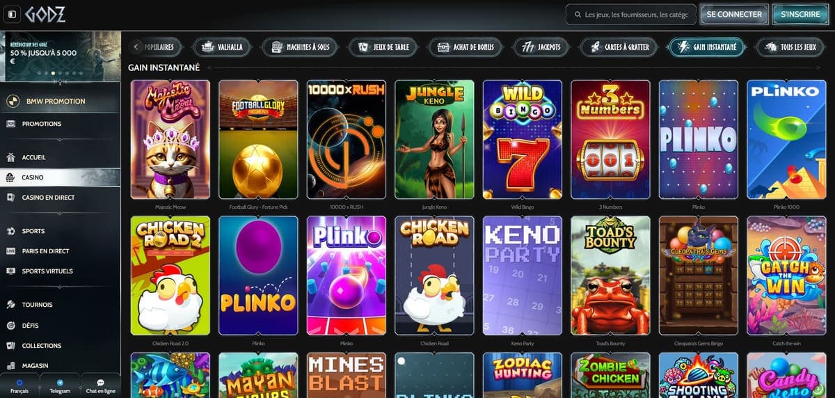Instantanés Godz Casino