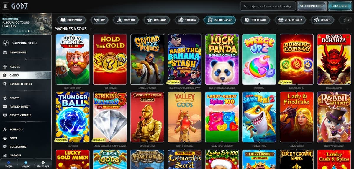 Machines à sous Godz Casino