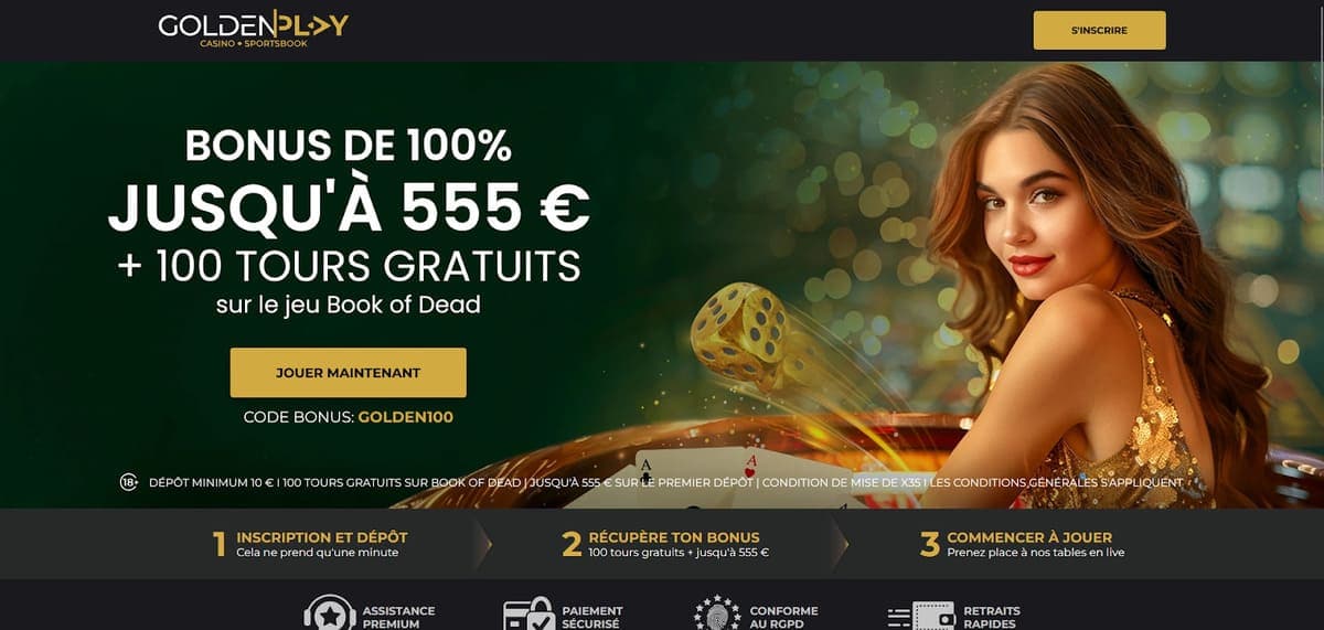 Inscription GoldenPlay Casino