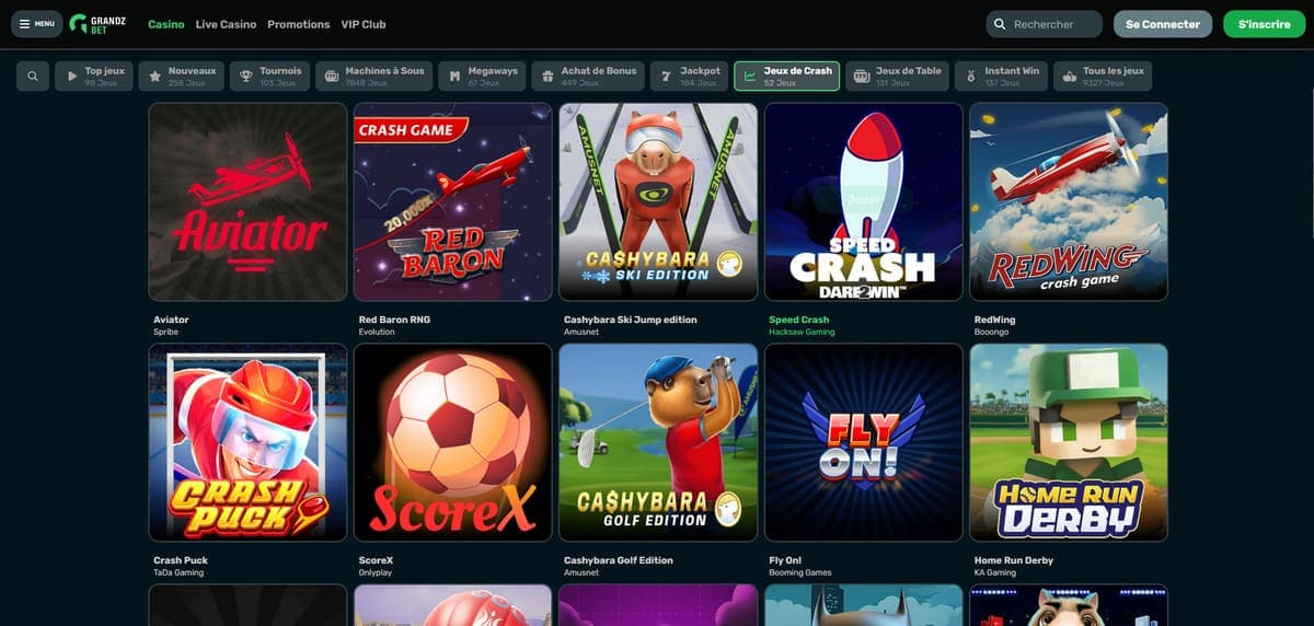 Autres jeux GrandZ Bet Casino