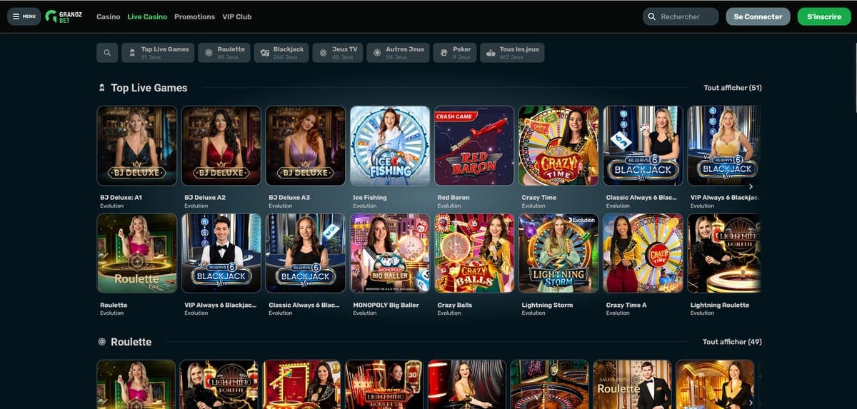 Live GrandZ Bet Casino
