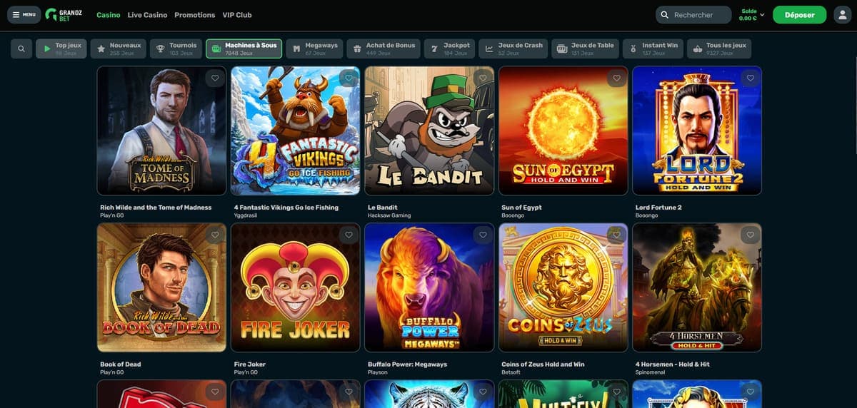 Machines à sous GrandZ Bet Casino