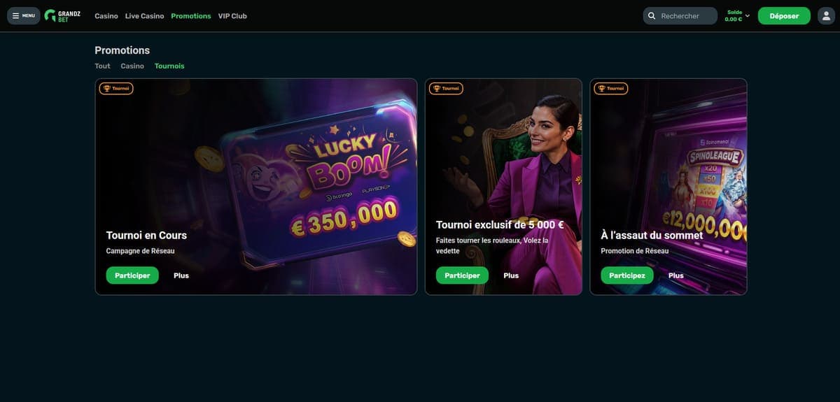 Promos GrandZ Bet Casino