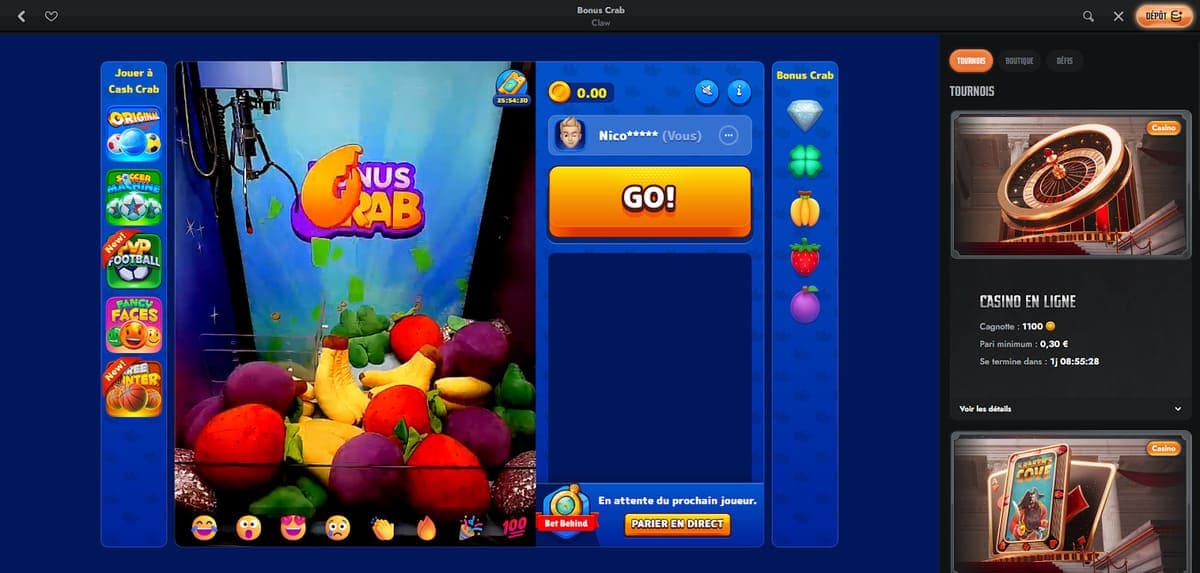 Bonus crab Gransino Casino