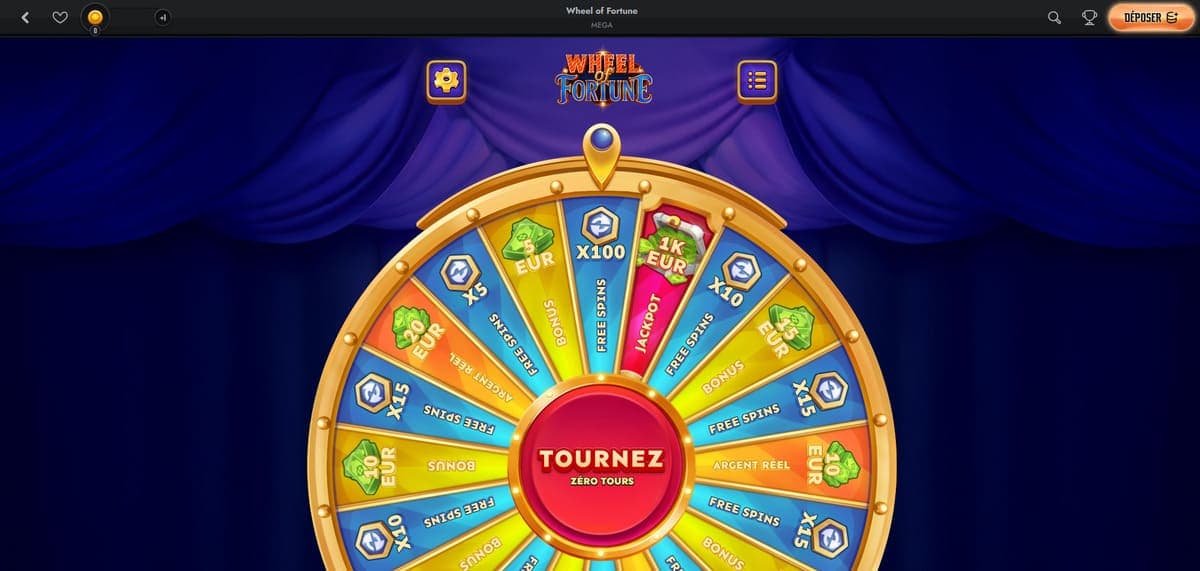 Roue fortune Gransino Casino