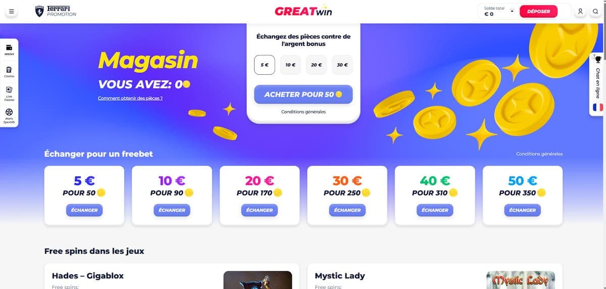 Boutique GreatWin Casino