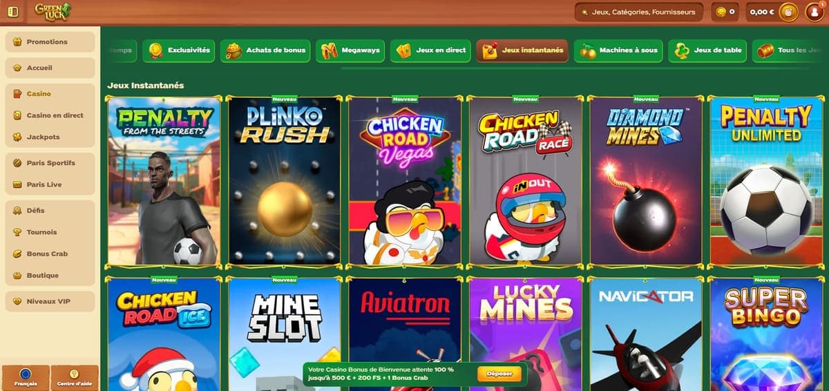 Instantanés GreenLuck Casino
