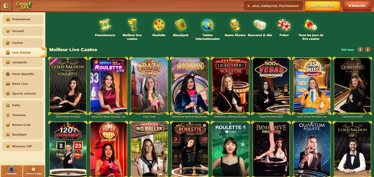 Live casino GreenLuck Casino