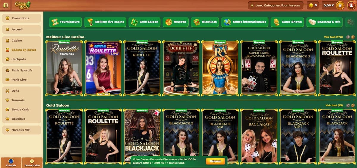 Live GreenLuck Casino