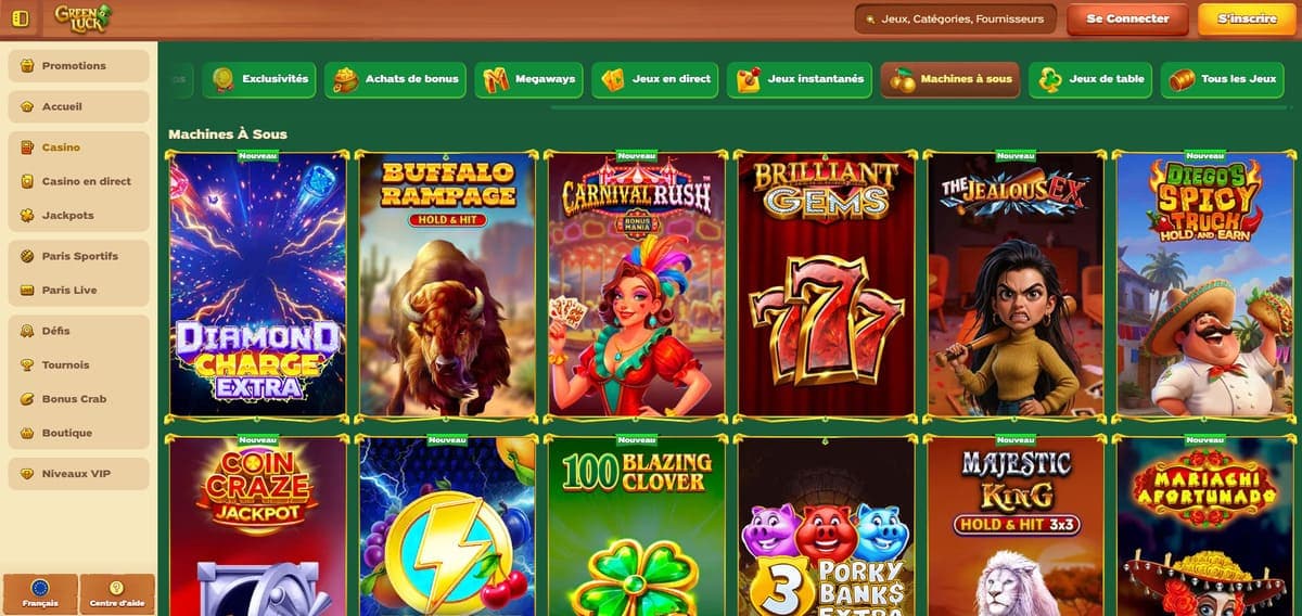 Machines à sous GreenLuck Casino