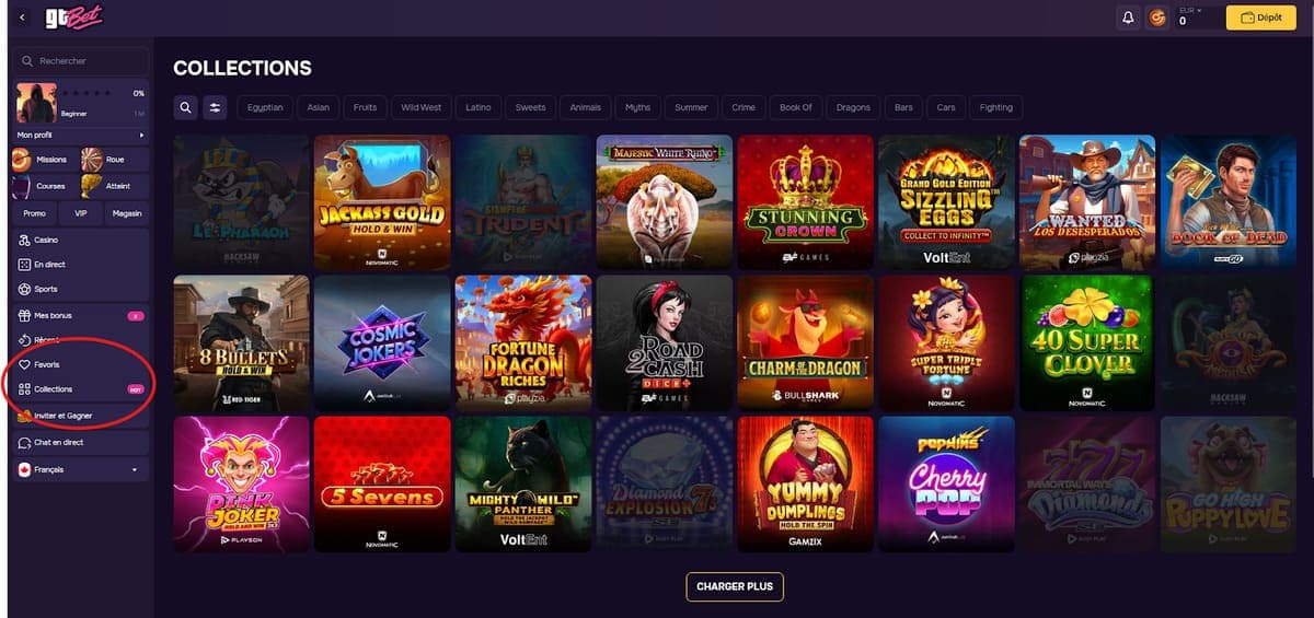 Collections GTBet Casino