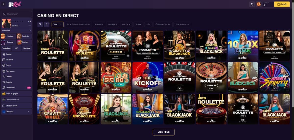 Live GTBet Casino