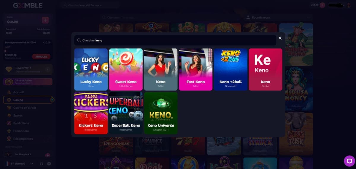 Keno Gxmble Casino