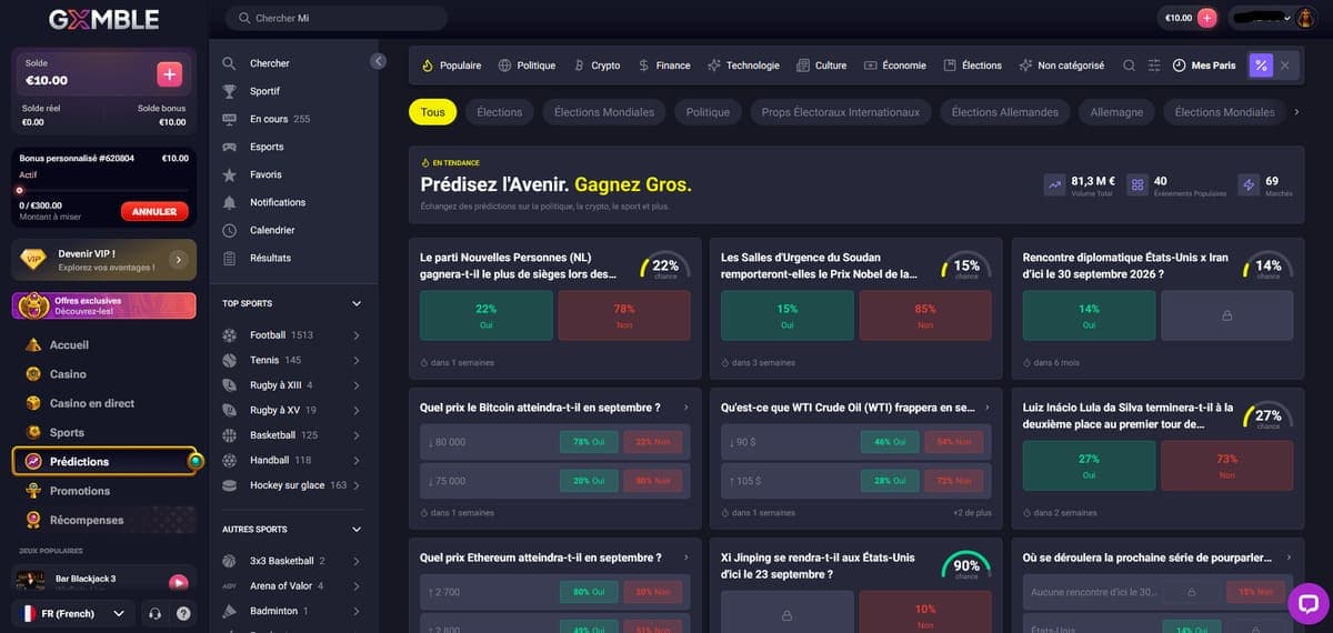 Prédictions Gxmble Casino
