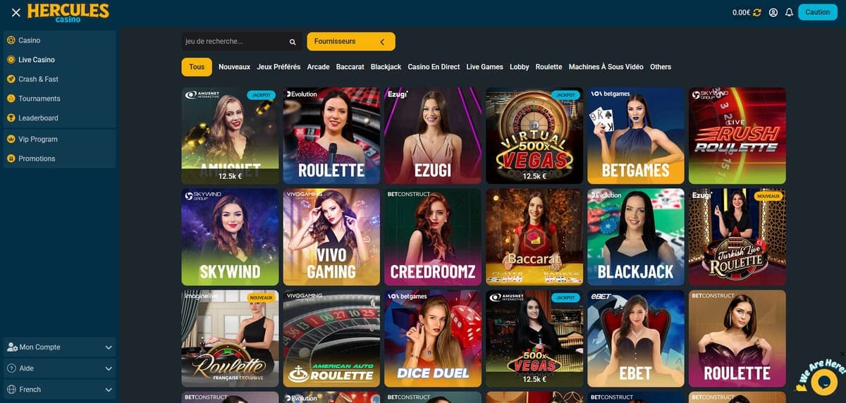 Live Hercules Casino
