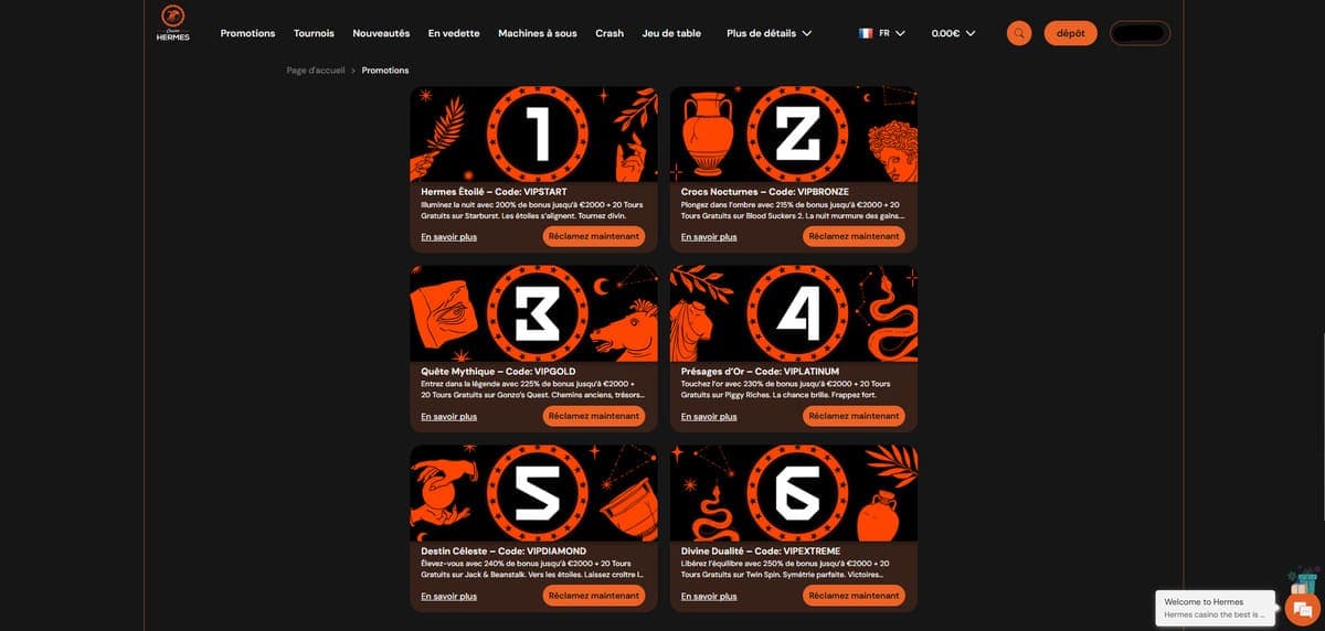 Exclusivités Hermès Casino