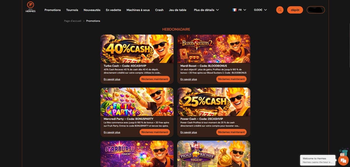 Promos Hermès Casino
